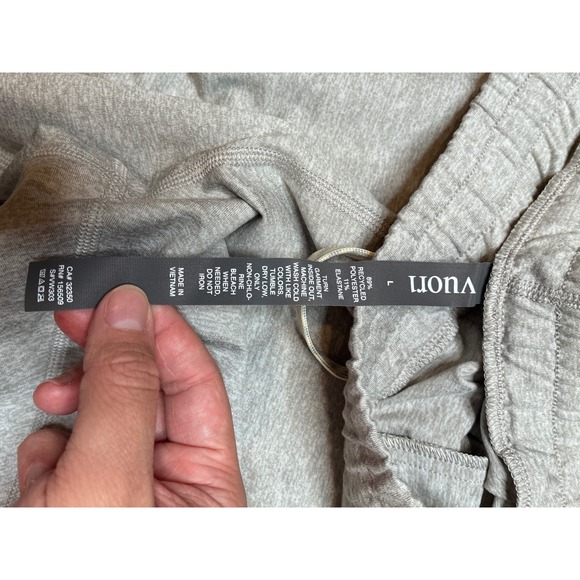 Vuori DreamKnit Performance Jogger Pants Pale Grey Heather Lounge Athleisure L - Picture 8 of 9